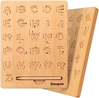 Tablero de madera para trazar letras