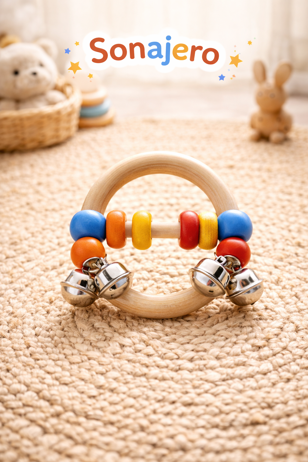 Sonajero sensorial para recién nacidos