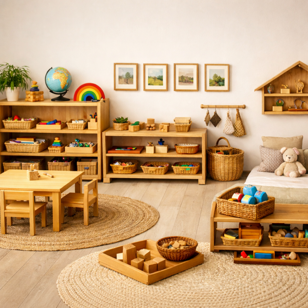 Ambiente preparado cuarto de juegos