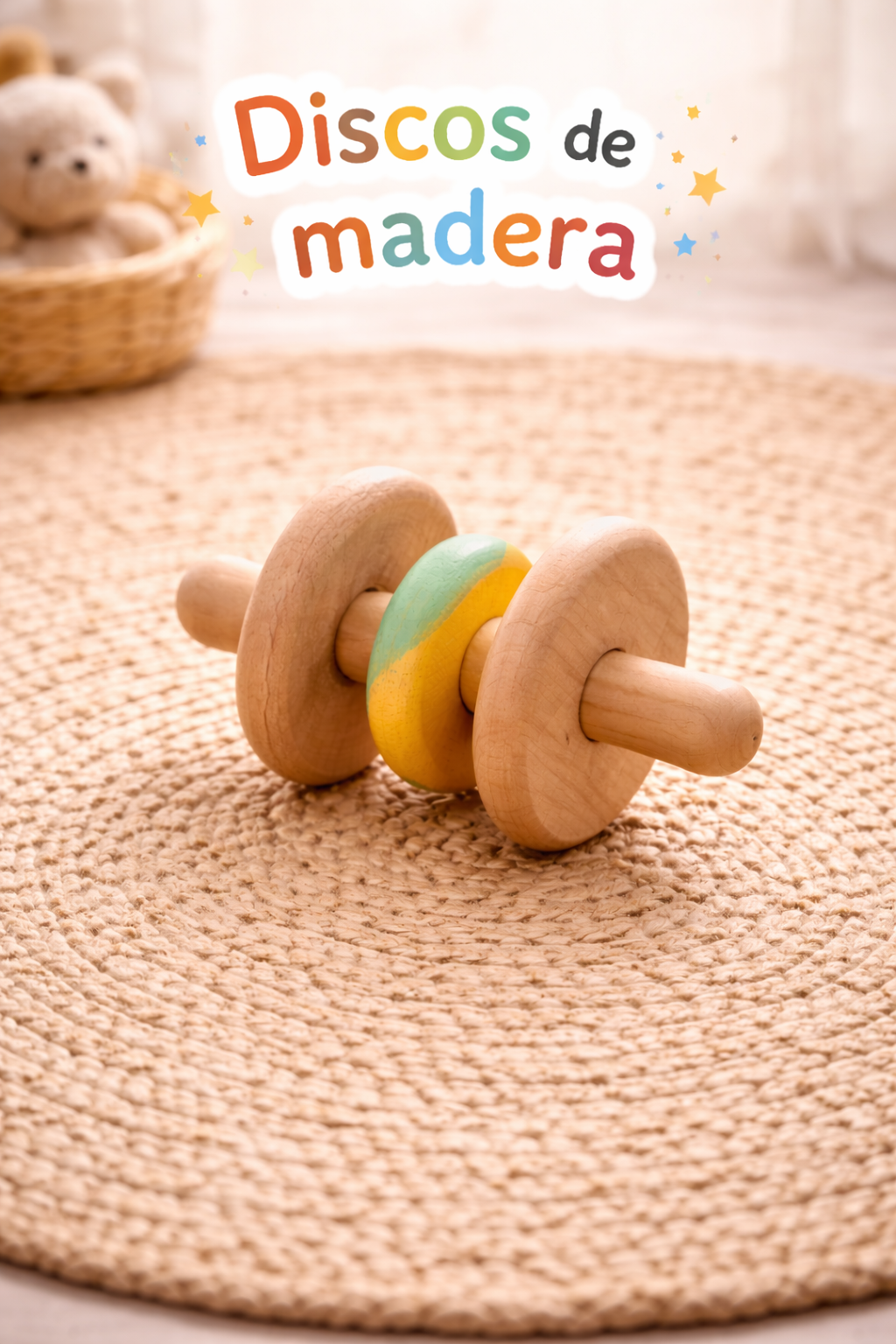 Discos interconectados, material Montessori sensorial