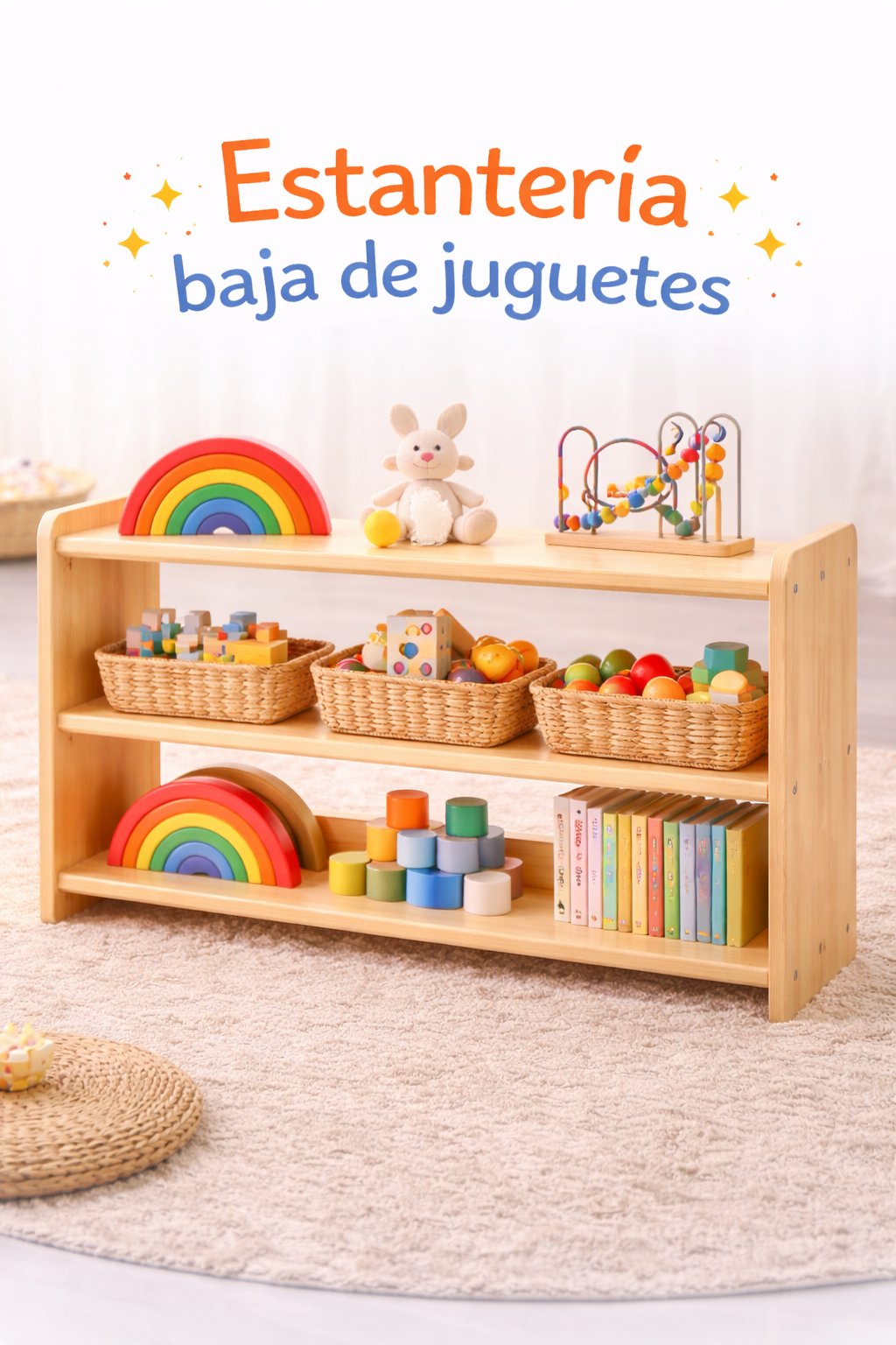 Estantería baja para organización de materiales