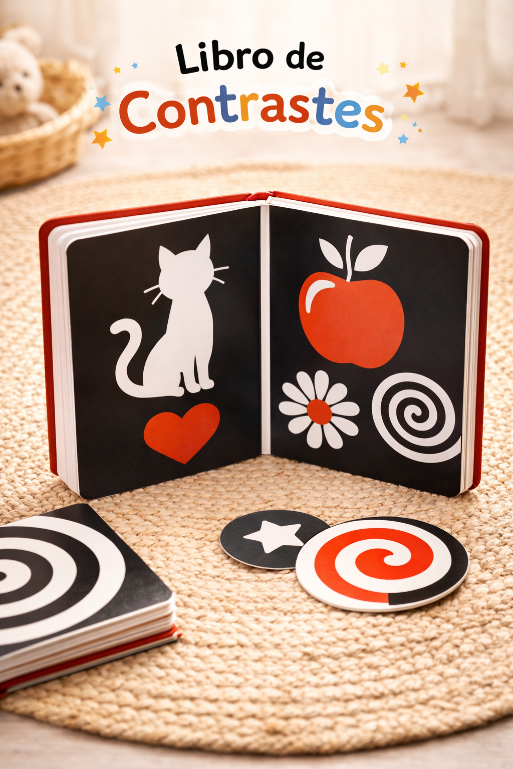 Libro de imágenes en blanco y negro