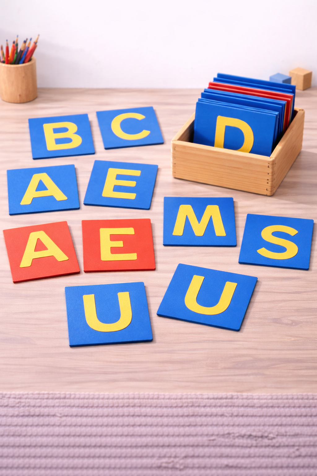 Letras mayúsculas de lija