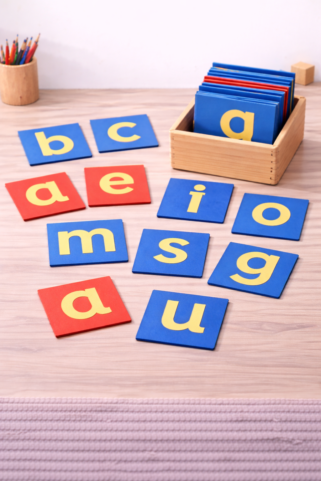 Letras minúsculas de lija