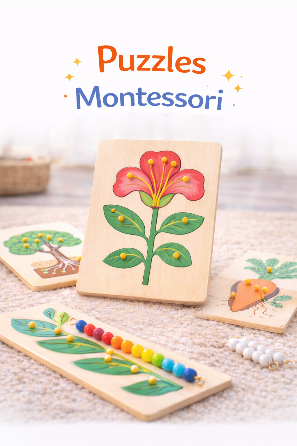 Puzzle geográfico, un Juguete Montessori educativo