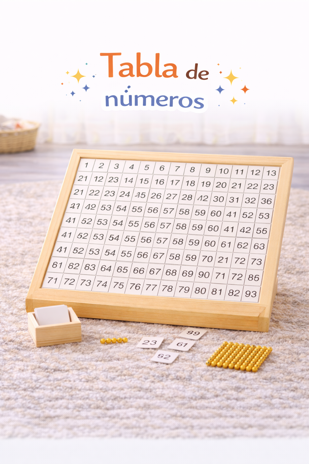 Tabla del 100: Material de Matemáticas Montessori